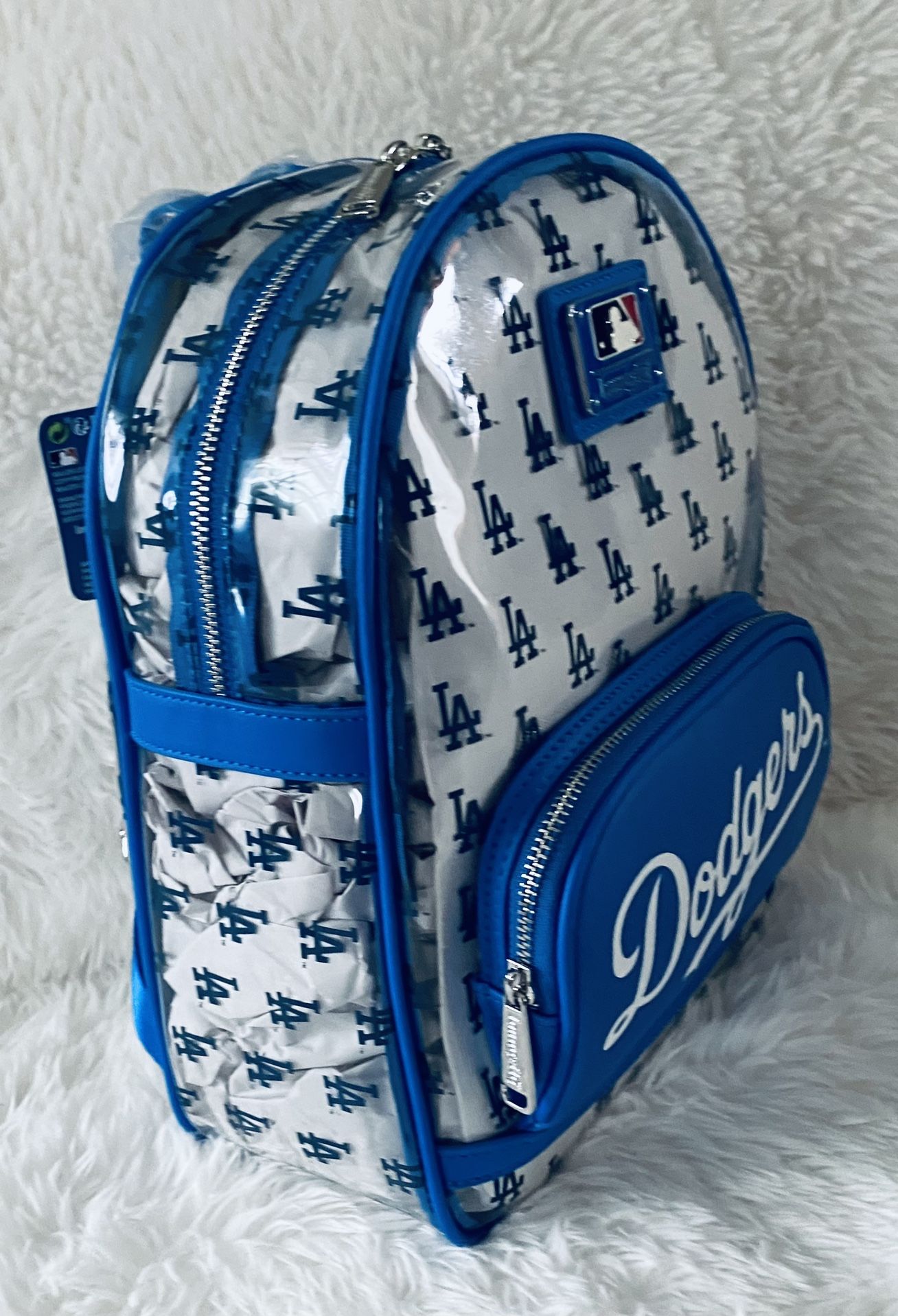 Loungefly MLB LA Dodgers クリアバックパック Loungefly Men's and Women's Los Angeles Dodgers Floral Mini