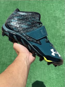 UNDER ARMOUR NITRO MID “DARK GREEN / BLACK” FOOTBALL CLEATS (Size 13.5, Men’s)