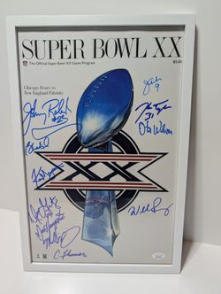 Chicago Bears Super Bowl XX 11-Signature 11x17 Photo Poster - Jim Mcmahon Singletary Refridgerator