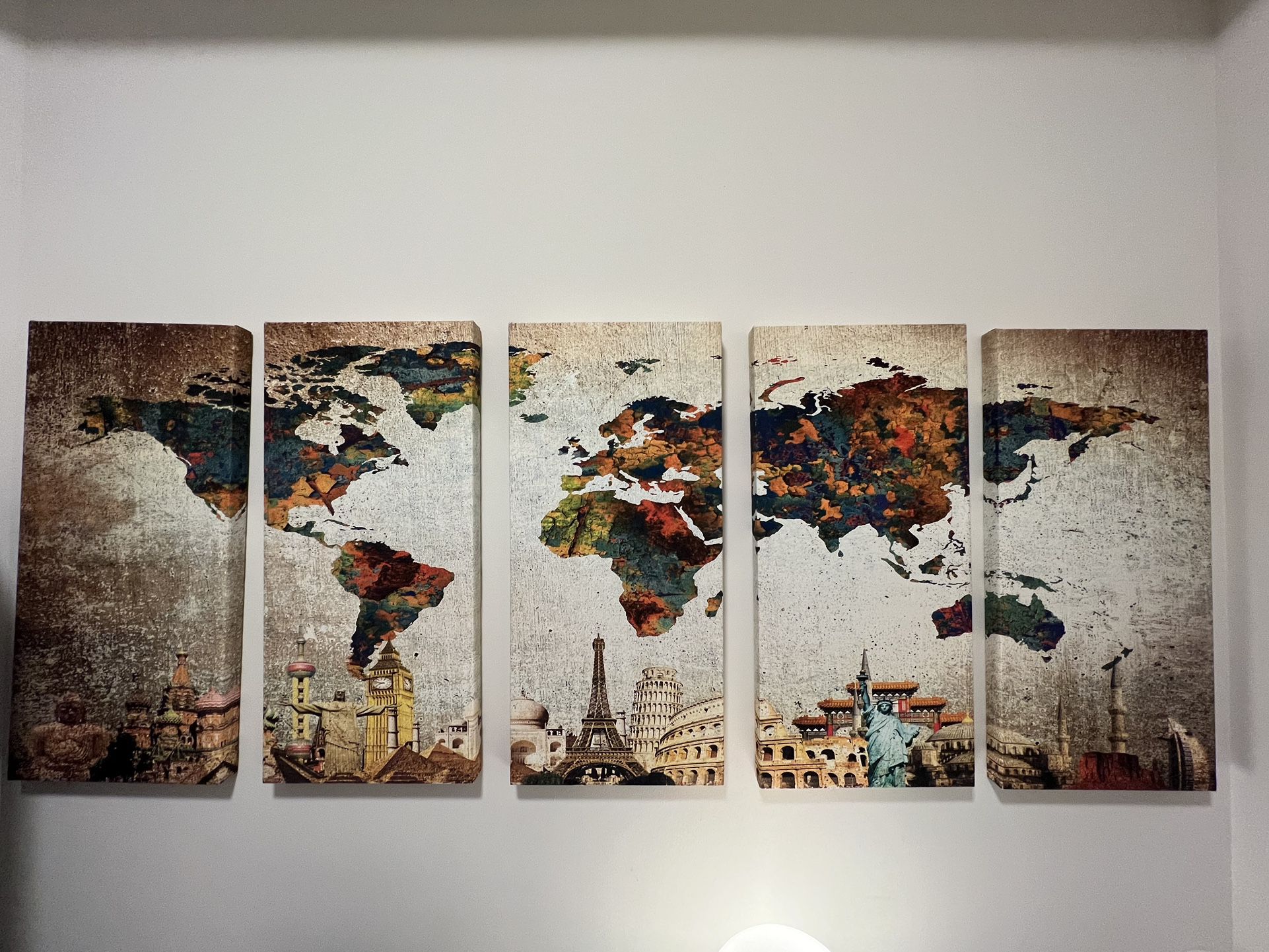 Wall Art Continents And World Sights