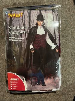 Nightside Vampire Men's Costume Medium Black Burgundy