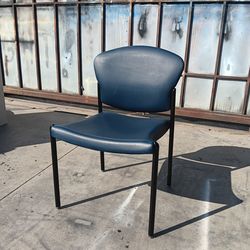 Allsteel upholstered faux leather chair
