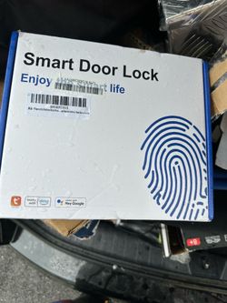 Smart Door Lock with Handle - Keyless Entry Door Lock for Front Door, Touchscreen Keypad Door Knob Lever Lock, Fingerprint Door Handle Lock, Auto Lock