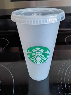 STARBUCKS SIREN LOGO FROST REUSABLE CUP.  VENTI 24 OZ.