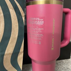 Starbucks berry pink glitter Stanley Tumbler 40oz holiday 2024