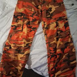 Orange Camo Pants