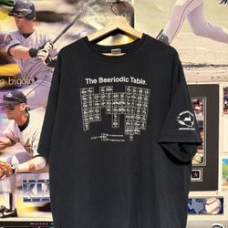 Wagner Valley Brewing The Beeriodic Table Short Sleeve T-Shirt Men’s Size 2XL Black  