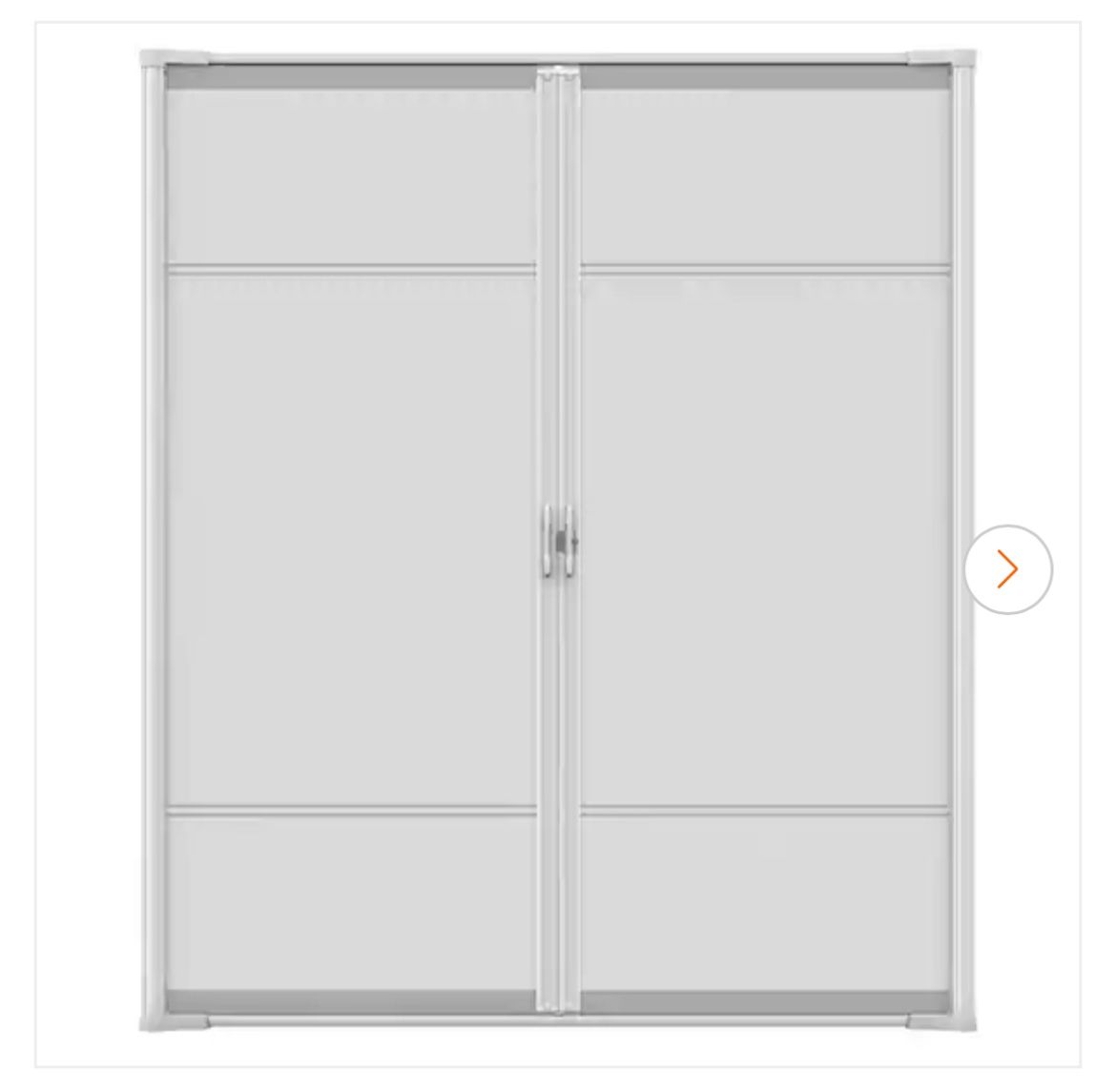 72 in. x 80 in. Brisa White Standard Double Retractable Screen Door Kit