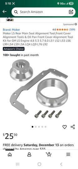 Moker LS Rear Main Seal Alianment Tool,Front Cover Alignment Tools & Oil Pan Front Cover Alignment Tool Kit for GM LS Engine 4.8 5.3 5.7 6.0 LS1 LS2 L