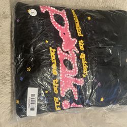 Real, sp5der hoodie, BLACK AND PINK, 100% Cotten, still sealed