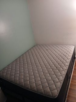 Queen Bed With Metal Frame.