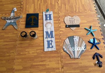 FREE - box of beach themed wall decor