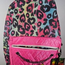 New TRAILMAKER  Backpack. Color - Black and Pink with Heart Accents