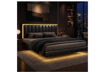 NEW King Size Floating Bed Frame with RGB LED Lights (Sealed in Box)
