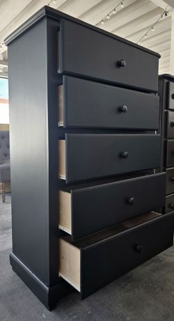 Beautiful tall black dresser!