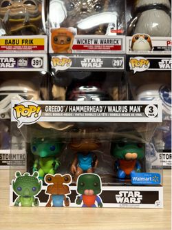 Funko Pop! Vinyl: Greedo/Hammerhead/Walrus Man 3 Pack- Walmart Exclusive