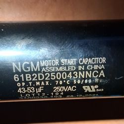 250 V Ac Motor Start  Capacitor  For An R.V Air Conditioner  
