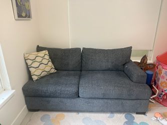 Free Grey Fabric 2-Seater Sofa
