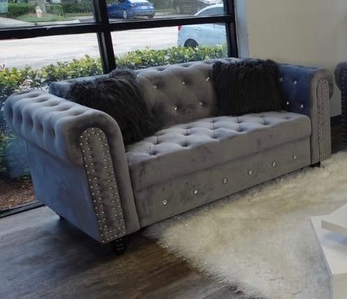 Gray Loveseat 