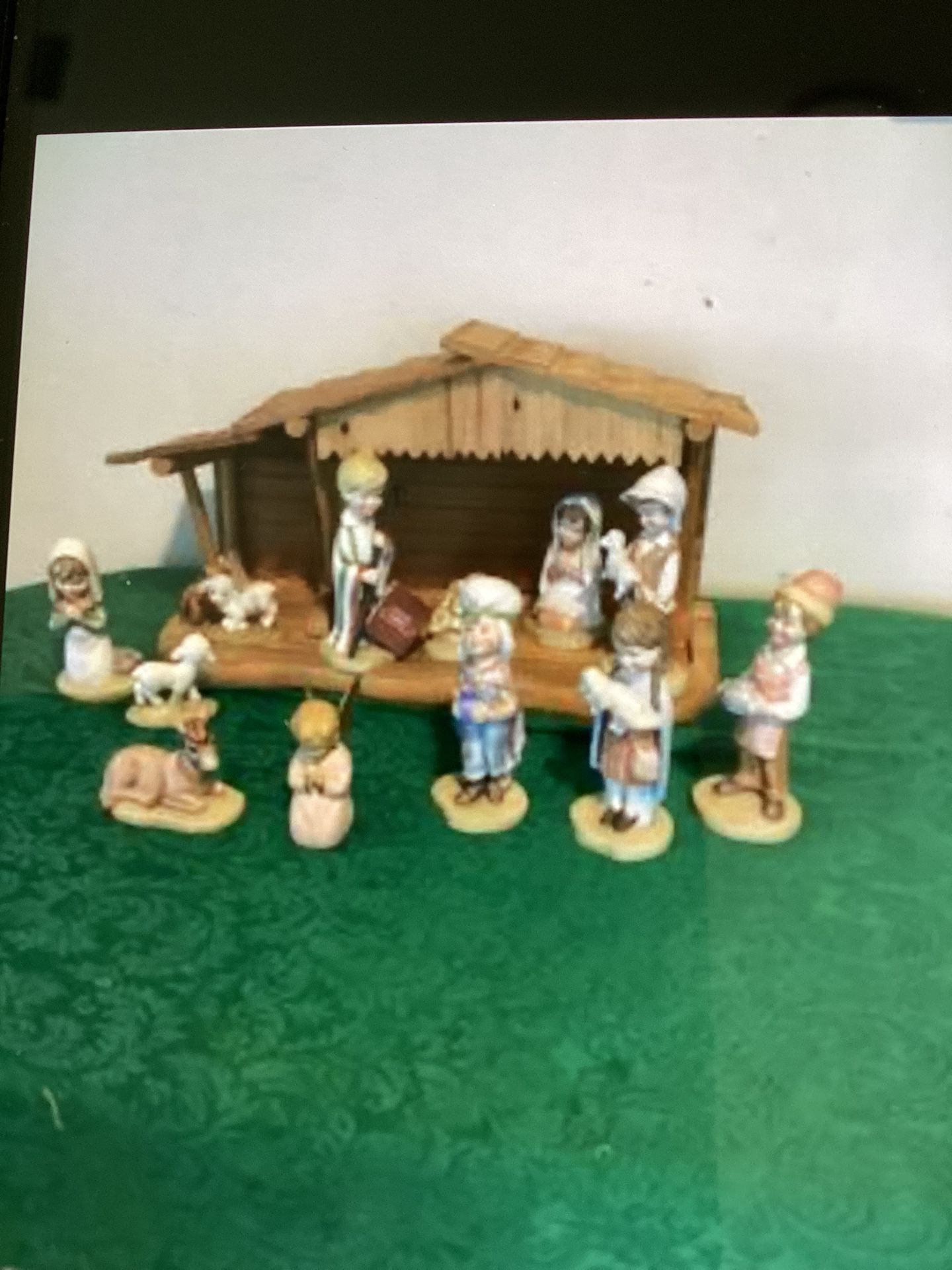 Vintage Schmid Building On Dreams Christmas Pageant 13 Piece Nativity Scene