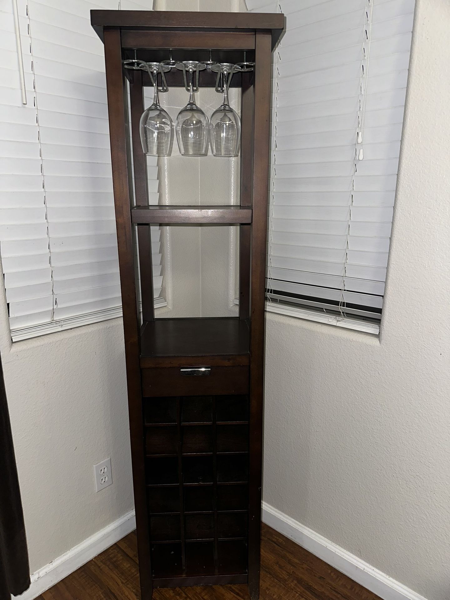 Wine Tower/ Crate & Barrel Espresso Finish