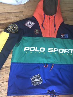 Polo sportsman patch jacket size Med fits large