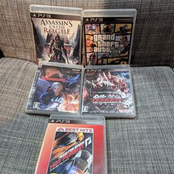 PS3 Games PlayStation 3 Game Bundle GTA 5 Need For Speed Assassins Creed 