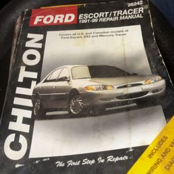 Chilton Repair Manual For Ford Escort Tracer 1991 To 1999 Shop Manual 