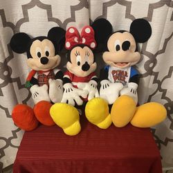 Big Mickey and Minnie Plushies