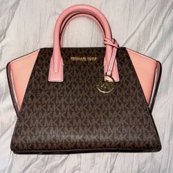 Michael Kors Pink and Brown Purse