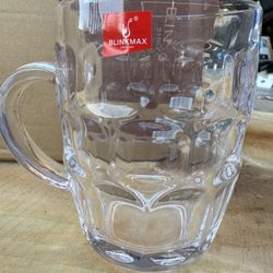 New in Box Blinkmax Glass Beer Mugs - 20oz Heavy Glass