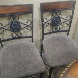 Wood Glass And Metal Dinning Table