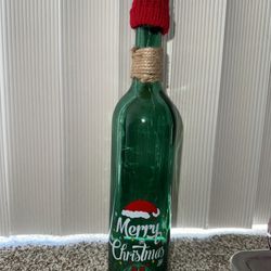 Merry Christmas Light Up Wine Bottle