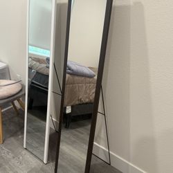 Full Length Floor Mirror – White / Brown – $20Each