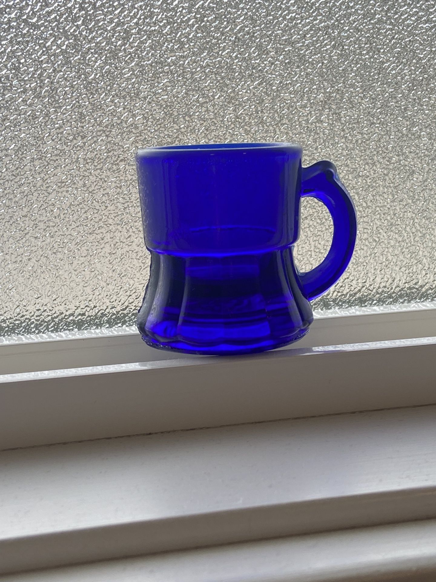 Vintage Federal Glass-Cobalt Blue Color Mini Mug 