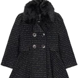 Girls Tweed Princess Dress Coat