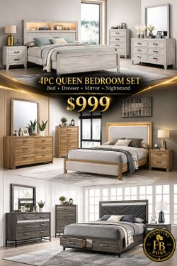 4pc Queen Bedroom Furniture Sets