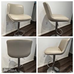 Leather Bar Stools (x4) 