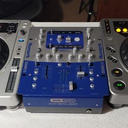 TWO Pioneer CDJ S AND MIXER
