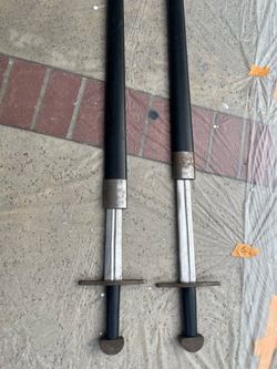 Pair of late Viking age long swords full tang