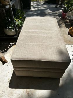 Stanton "Bridger" Large Storage Ottoman / Coffee Table – Neutral Beige-$155 Cash