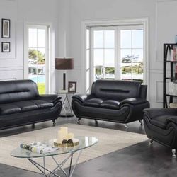 Black Elegance Deal – Sofa & Loveseat ONLY $799!