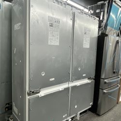 Thermador Panel Ready Built In 60” Refrigerator Set Bottom Freezer