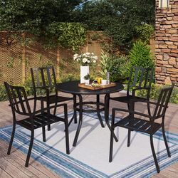 New 5pc Outdoor Furniture All Metal Patio Dining Set