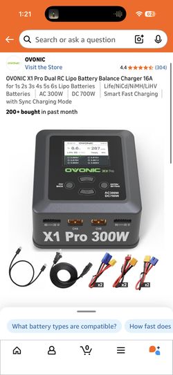 OVONIC X1 Pro Dual RC Lipo Battery Balance Charger 16A