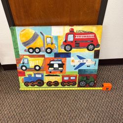 Children’s Room Painting Cars Vehicles