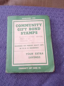 COMMUNITY GIFT BOND STAMPS SAVERS BOOKS