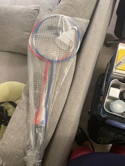 2 Badminton Rackets + 2 Shuttlecocks – New/Unopened