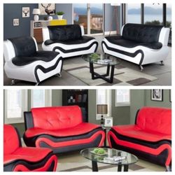 Black & white sofa chair & loveseat💕
