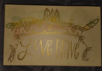 Live Brave Wall Decor 
(7.5 x 12")(1.5 thick)
